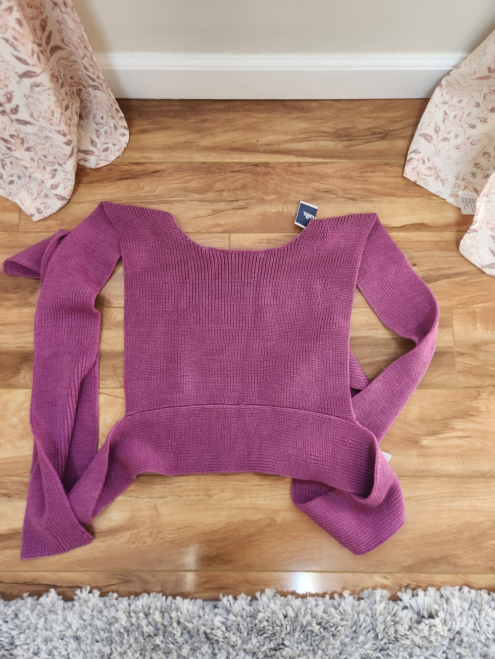 Free People Off-the-Shoulder Ribbed Sweater - Magenta